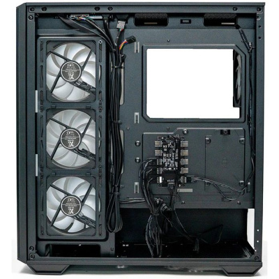 ������ XASTRA Q600 6ARGB-C10 Black ATX/Aquarium/Screewless/6x120mm ARGB PWM FM fans/Argb+PWM HUB 10port/ Q600-6FM12A-C10