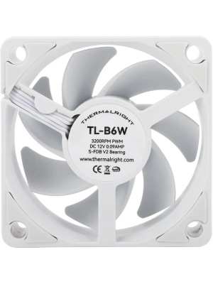����� ��� ������� Thermalright TL-B6W (60x60x25mm, 4-pin PWM, 16.17CFM, 20.17dBA, 3200RPM, White)