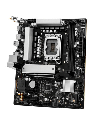 ����������� ����� ASROCK B860M-X Gen5 WiFi, LGA1851, B860, 2*DDR5, 4*SATA, 2*M.2, 3*USB 3.2, 2*USB 2.0, Type-C, 2*PCIx16, 1*M.2 (Key E), HDMI+DP, mATX