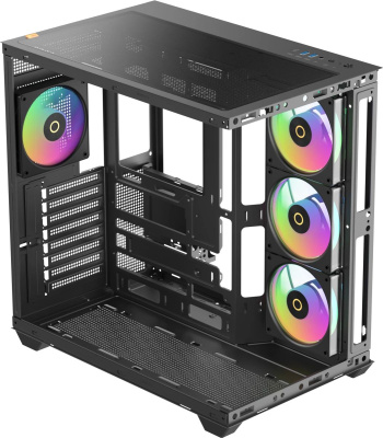 ������ �� Case Ocypus Gamma C74 BK ARGB, Midi-Tower, ��� �� (Gamma-C74-BKD400XX-GL)