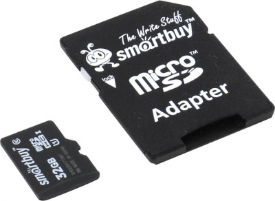 ����� ������ 32Gb MicroSD SmartBuy Class 10 + adapter (SB32GBSDCL10-01)