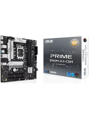 ����������� ����� ASUS PRIME B760M-A II-CSM, LGA1700, B760, 4*DDR5, 4*SATA, 2*M.2, 2*USB 3.2, 4*USB 2.0, 3*PCIx16, DP+2*HDMI, mATX; 90MB1NG0-M0EAYC