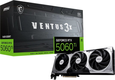 ���������� MSI NVIDIA GeForce RTX 5060 Ti 16Gb Ventus 3X OC (RTX 5060 Ti 16G VENTUS 3X OC) Ret