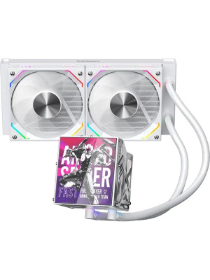 ������� �������� ���������� 1STPLAYER F.A.S.T. FT-240 White / 2x120mm ARGB fans, 250W TDP, 3.95" LCD screen / FT-240-WH