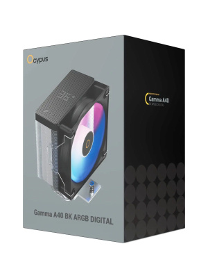 ����� Ocypus Gamma A40 BK ARGB Digital (200W, 4-pin PWM, LED temp., 133mm, Al/Cu, 4x6mm, ARGB, 1x100mm, S: 1851/1700/1200/115X, AM5/AM4, black)