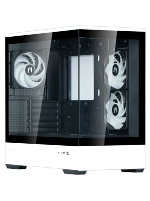 ������ ZALMAN P30 BW, MATX, BLACK/WHITE, WINDOW, 2x3.5", 3x2.5", 1xUSB TYPE-C, 1xUSB3.0, SIDE 2x120mm ARGB, REAR 1x120mm ARGB