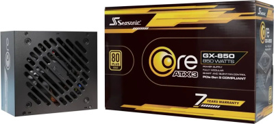 ���� ������� 850W Seasonic Core GX-850 Gen.5, 80+Gold, ATX 3.1 Black 
