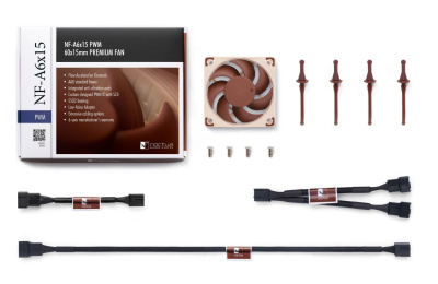 �e�������� ��� ������� Noctua NF-A6x15 PWM (NF-A6x15 PWM) - 60mm, 3500 ��/���, 19.8 ��, 4-pin PWM