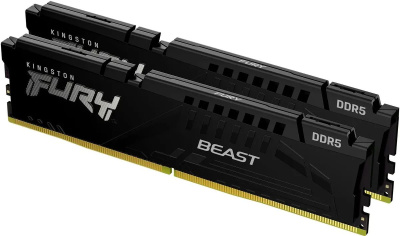 DDR 5 DIMM 32Gb PC51200, 64000Mhz, Kingston FURY Beast Black EXPO CL32 (Kit of 2) (KF564C32BBEK2-32) (retail)