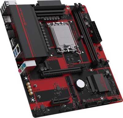 ����������� ����� Maxsun B760M I-CAFE, Socket 1700, B760, mATX, black-red, RTL