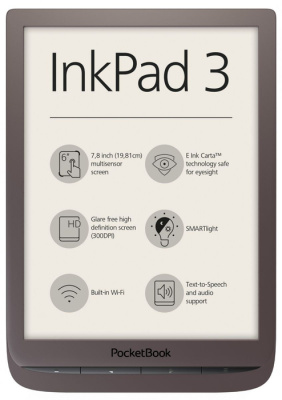   PocketBook 740 InkPad 3 Dark Brown () 7,8'' E-Ink Carta 1872x1404 , , 8GB, Wi-Fi (PB740-X-WW)