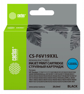 �������� �������� Cactus CS-F6V19XXL ������ (1000���.) (20��) ��� HP DeskJet 1110/1111/1112/2130