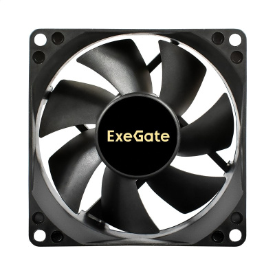 Exegate EX297045RUS ���������� 12� DC ExeGate EX08025S4P-PWM (80x80x25 ��, Sleeve bearing (��������� ����������), 4pin, PWM, 0-2300 RPM, 0-23dBA)