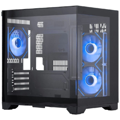������ 1STPLAYER MEGAVIEW MV5-TP ARGB Black / mATX / 3x120mm ARGB fans / MV5-TP-BK-2FC7R-1FC7