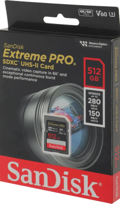 ���� ����� SDXC 512GB Sandisk SDSDXEP-512G-GN4IN Extreme Pro