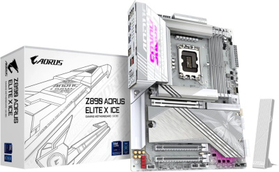 ����������� ����� Gigabyte Z890 AORUS ELITE X ICE, Socket-1851, Intel Z890, ATX, Ret