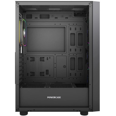 ������ Powercase ByteFlow Black V2, Tempered Glass, 4x 120mm ARGB fans, ������, ATX  (CBFB-A4-V2)