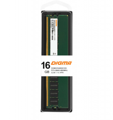������ 16Gb Digma DGMAD54800016S RTL DDR5 4800MHz PC5-38400 CL40 DIMM 288-pin 1.1 � single rank