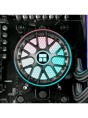 ������� ����������� ���������� Thermalright Aqua Elite 360 V6 (360mm, Black, ARGB/ Fans: 3x120mm, 70.84CFM, 29.8dBA, 2000RPM/ Pump height 53.5mm, 2800RPM, Rad thickness 27mm/ S: 1700, 1200, 1851, 115X, AM5, AM4)