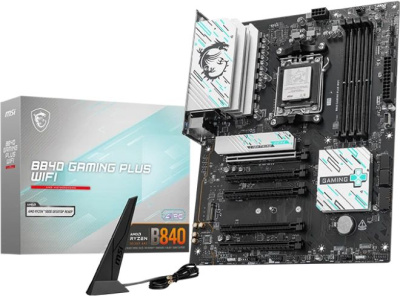 ����������� ����� MSI B840 GAMING PLUS WIFI SocketAM5 AMD B840, ATX, Ret