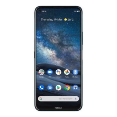  Nokia NOKIA 8.3 DS 5G TA-1243 8/128 BLUE, 6.81 20:9 1080x2400, 2.0GHz, 8 Core, 8GB RAM, 128GB, up to 512GB flash, 64Mpix+12Mpix+2Mpix+2Mpix/24Mpix, 2 Sim, 5G, LTE, GPS/AGPS+GLONASS+Beidou, Accelerometer, E-compass, BT v5.0, Wi-Fi, Micro-USB