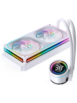 �������� �������� ���������� JONSBO TH-240 White LGA 1700/1200/115X/AM5/AM4 (TDP 260W, ARGB FAN and PUMP, PWM, DUAL FAN 120mm, �����) RET