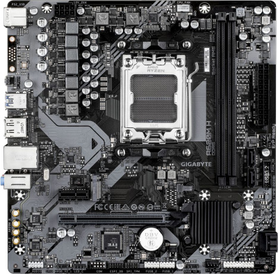 ����������� ����� Gigabyte A620M H 2.2, Socket AM5, AMD A620, mATX, Ret