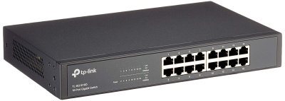 TP-Link TL-SG1016D ���������� 16-port Gigabit Desktop/Rackmount Switch, 10/100/1000M RJ45ports, metal case