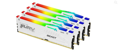 Kingston Fury ����������� ������ ����������� ������ 64Gb DDR5 6000MHz Beast White RGB (KF560C40BWAK4-64) (4x16Gb KIT) 4x16 �� (KF560C40BWAK4-64)