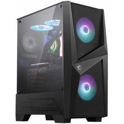 ������ MSI MAG FORGE 100R mid-tower, ATX, tempered glass side panel 2x A-RGB 120mm & 1x 120mm fans inc.