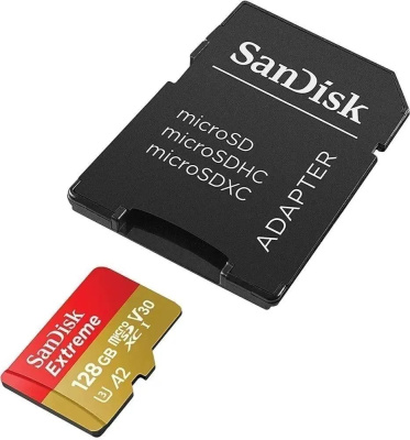 ����� ������ SanDisk 128GB Creator microSD Card UHS-I with Adapter C10,V30,A2 R:190MB/s,W:90MB/s. ����: �������/�������