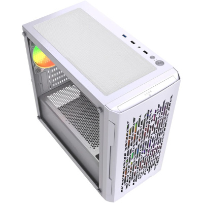 ������ Powercase Mistral Micro D3W ARGB V2, Tempered Glass, 2x 140mm ARGB PWM+1x 120mm ARGB PWM, �����, mATX  (CMMDW-A3-V2)