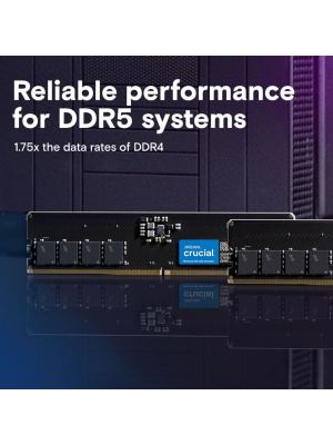 ����������� ������ Crucial by Micron DDR5-5600 128GB Kit (2x64GB) UDIMM CL46 Black 1.1V, 1 Year Warr�nty