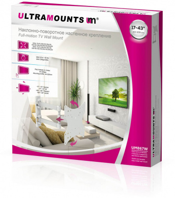  Ultramounts UM 867W 23-42" max 20 VESA 200x200   