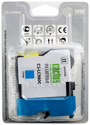 �������� �������� Cactus CS-LC980C ������� ��� Brother DCP-145C/165C MFC-250C/290C (16ml)