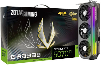 ���������� Zotac NVIDIA GeForce RTX 5070 Ti AMP Extreme INFINITY ULTRA 16Gb (ZT-B50710BU-10P), GDDR7, Ret