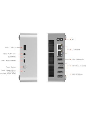 ����-�� Beelink EQi13 Pro, Intel Core i5-13500H/32 �� DDR4/500 �� SSD/Intel Iris Xe Graphics/��� ��, ����������� (BL/EQi13 Pro/13500H/32G/500G/Frost Silver)