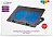 Охлаждающая подставка для ноутбука CBR CLP15502 до 15.6", 2 вентилятор, 2x USB, LED-подсветка, алюминий + пластик