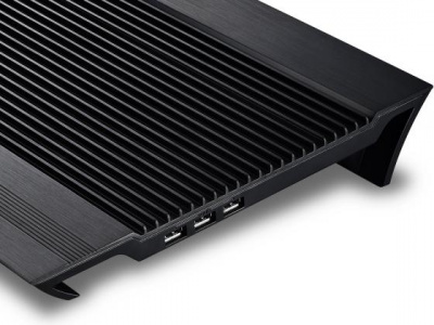 ��������� ��� �������� 17" Deepcool N8 BLACK 380x278x55mm 2xUSB 1244g 25dB ������