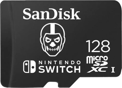 ����� ������ SanDisk Nintendo MicroSD UHS I Card - Fortnite Edition, Skull Trooper, 128GB