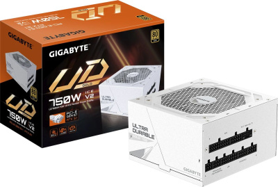 ���� ������� GigaByte 750W GP-UD750GM PG5 ICE, , 80 PLUS GOLD, 120��, �����, retail