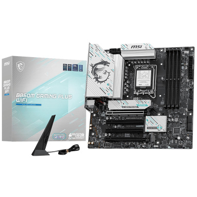 ����������� ����� MSI B860M GAMING PLUS WIFI, Socket-1851, Intel B860, mATX, Ret