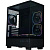 ������ XASTRA Q400M 5ARGB-FG-C6-UC Black mATX/Aquarium/Screewless/ 5x120mm ARGB PWM FG fans/Argb+PWM HUB 6port/ Type-C/ Q400M-5FG12A-C6-UC