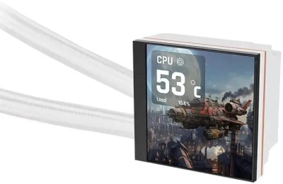 ������� �������� ���������� Thermaltake MAGFloe 360 Ultra Snow ARGB Soc-AM5/AM4/1200/1700/1851 ����� 4-pin 30.6dB Al+Cu LCD Ret (CL-W433-PL12SW-A)