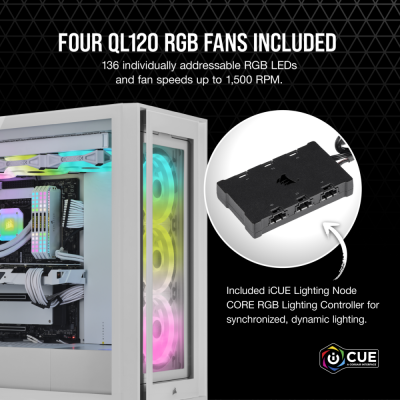 ������ Corsair iCUE 5000X RGB QL White (CC-9011233-WW)