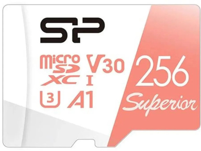 ���� ����� microSD 256GB Silicon Power Superior A1 microSDXC Class 10 UHS-I U3 100/80 Mb/s (SD �������)