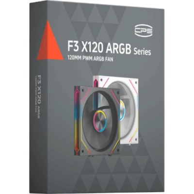 ���������� ��� ������� PcCooler F3 X120 BK ARGB 120�120x25 ������ 4-pin 28.4�� (F3X120-BKAC012-GL) Ret
