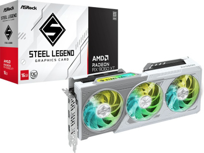 ���������� ASRock AMD Radeon RX 9060 XT SL 16GO 16�� Steel Legend, GDDR6, OC, Ret