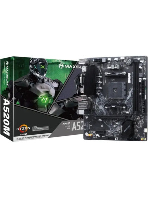 ����������� ����� Maxsun MS-Challenger A520M A520, AM4, 2xDDR4, 1*PCIEx16, 1*PCIEx1, 1*M.2, 4*USB3.2Gen1, 6*USB2.0, 3*SATA3.0, 1G, VGA, HDMI, M-ATX, RTL