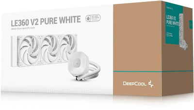������� �������� ���������� DeepCool LE360 V2 Pure, LCD, ARGB, �����, retail R-LE360PURE-WHLNMD-G-1
